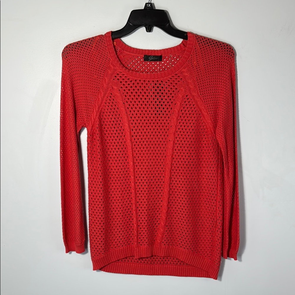 Sweater Red‎ Knit Brand Unknown Lightweight in Size M  NWT